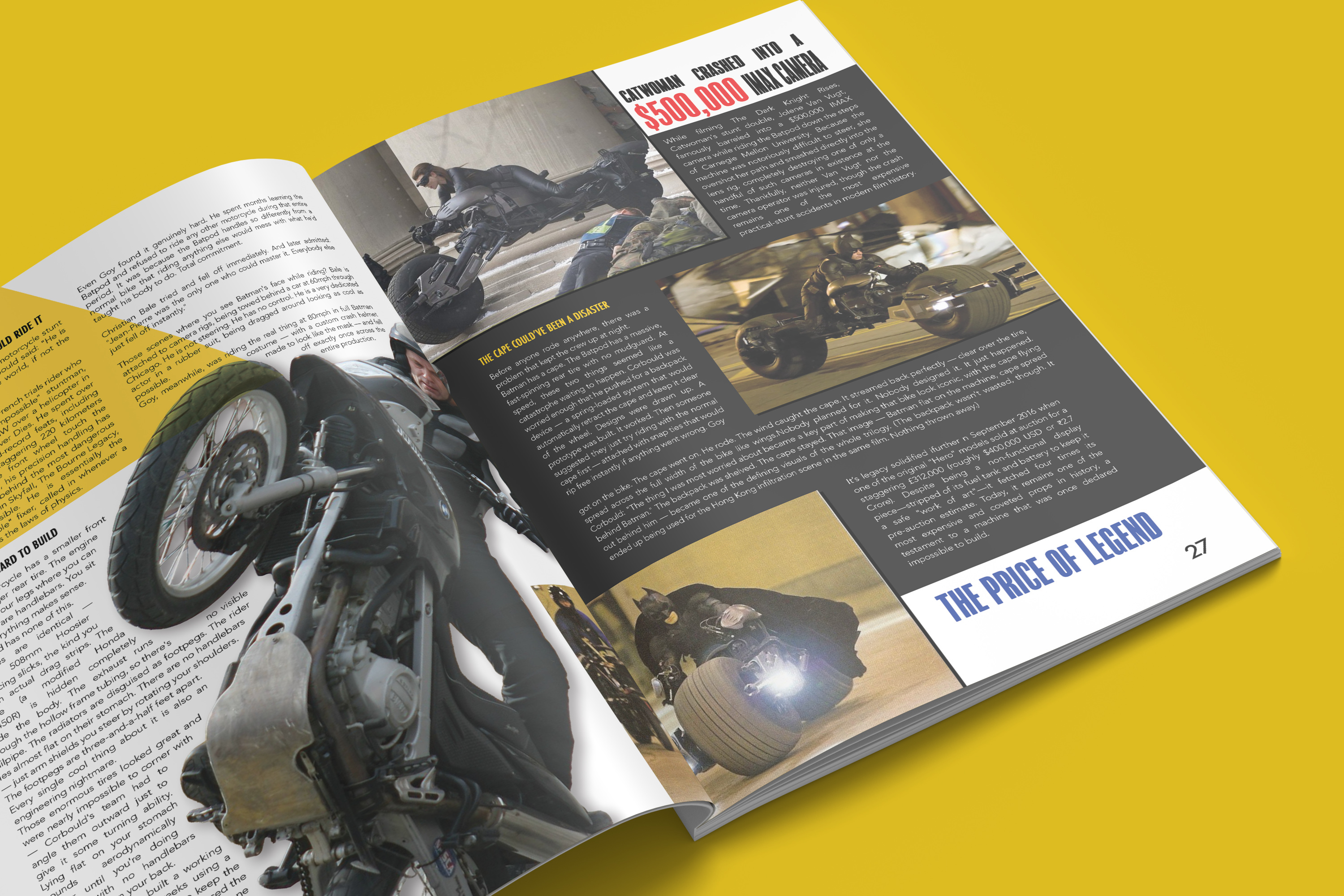 The price of legend: Batpod stunts and auction spread