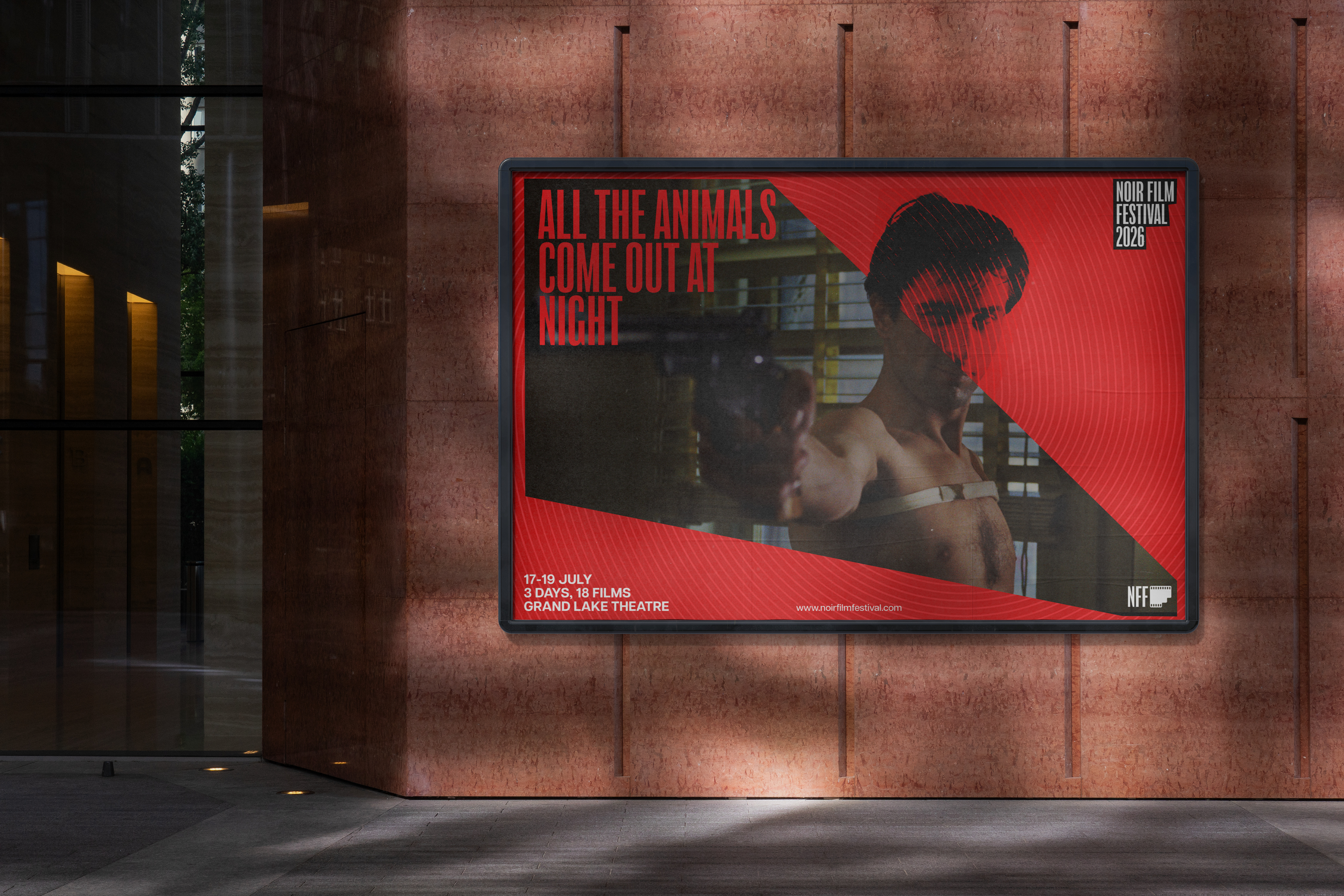 All the animals come out at night: street poster